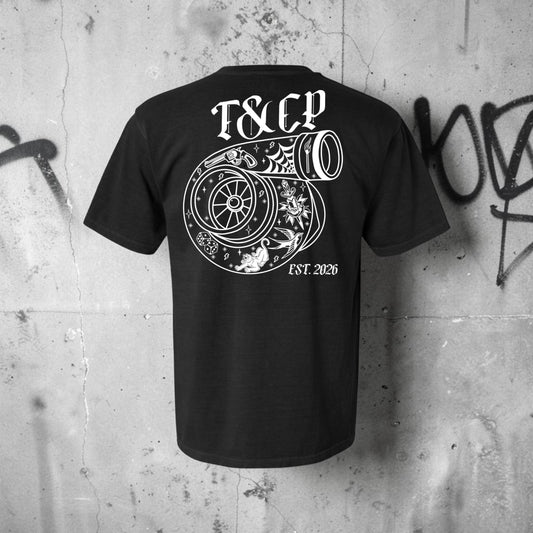 Black turbo tee